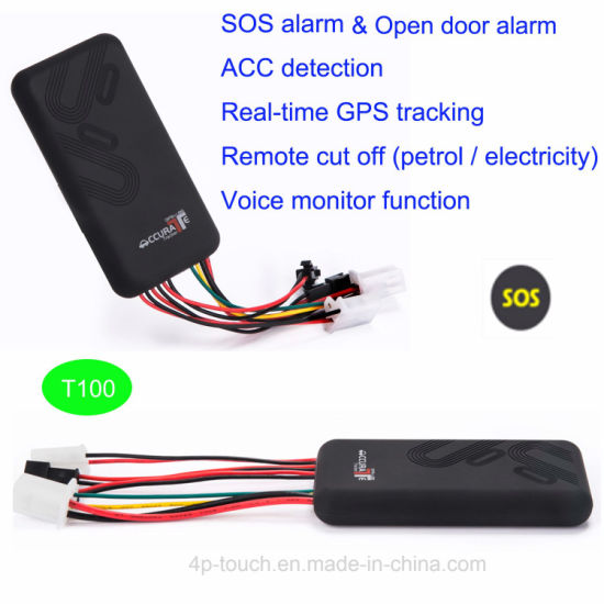 Factory GSM Automotive Vehicle GPS Tracker with Open Door Alarm 
