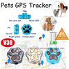 Small 2G Waterproof Mini Cats Dog Rabbit GPS Pet Tracker with Pets Finder Light V30