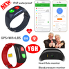 Promotion 2G GSM IP67 Waterproof Heart Rate Blood Pressure Christmas Gift GPS Tracking Bracelet Tracker with SOS Call Y6H