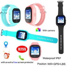 Best 2G IP67 Water Resistance Kids Tracking SOS Safety GPS Child Smart Phone Watch Tracker with Parental Control D25S