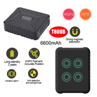 China Factory Cheap 6600mAh Large Battery Capacity 2G Vehicle Automotive Car Tracker GPS with Vibration Alarm T800B