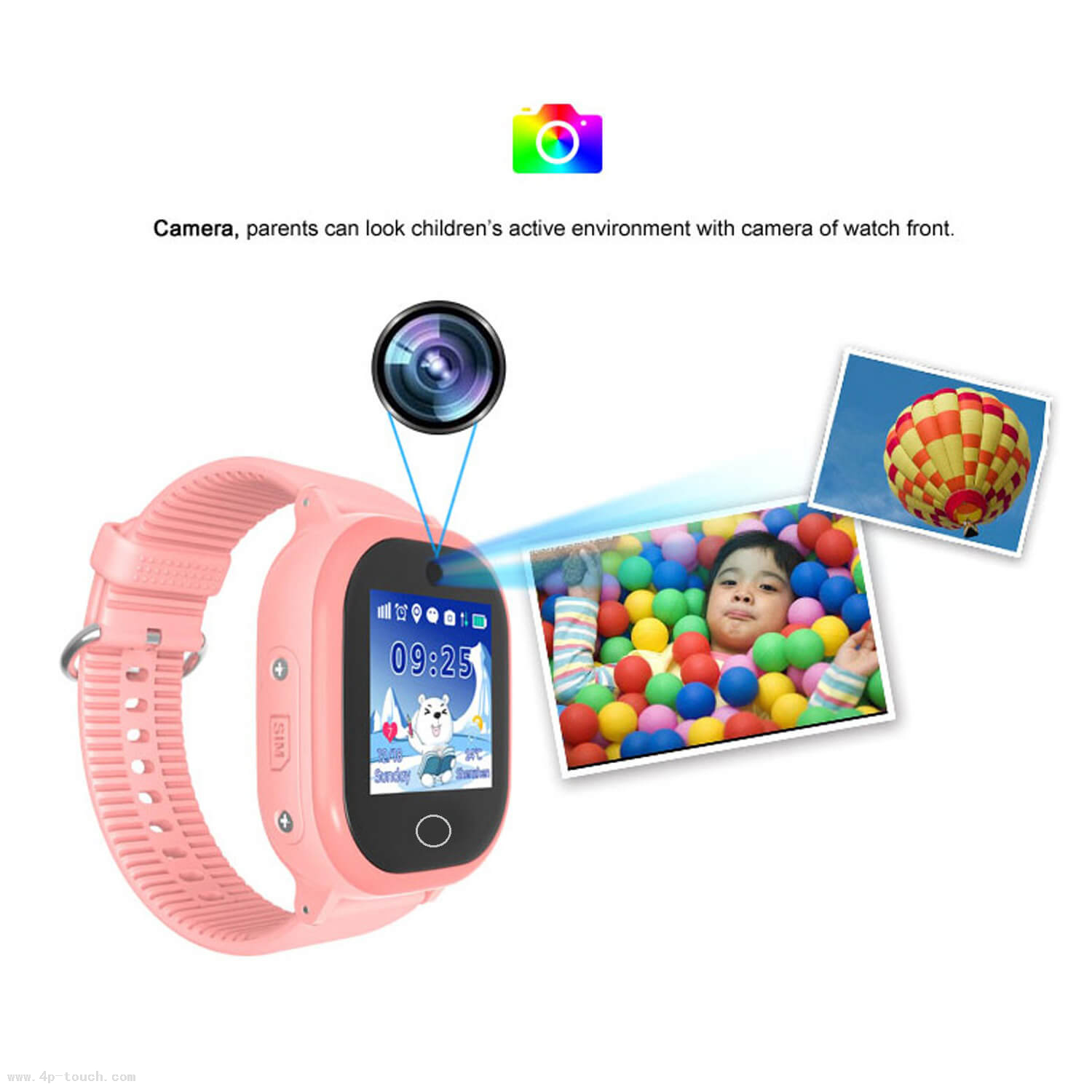 High Quality IP67 Waterproof Kids GPS Tracker Watch with remote snapshot for avoid abducting D25S