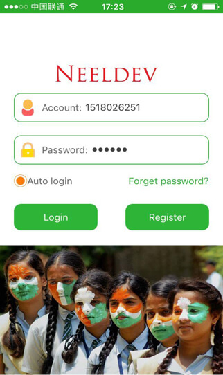 Applicazione Neeldev per l'India