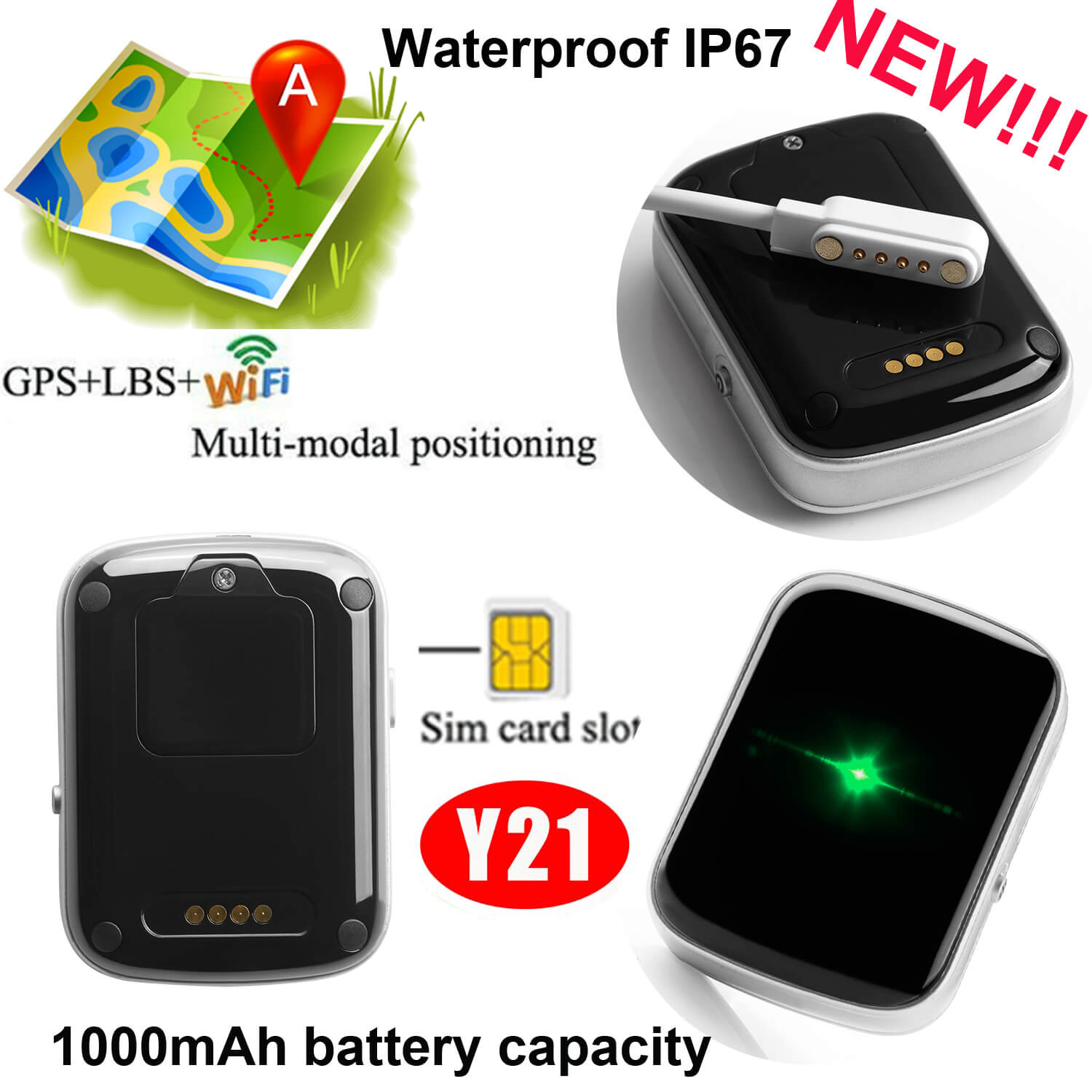 GSM IP67 Waterproof Mini GPS Tracking Tracker for Emergency Help Y21