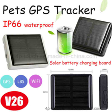 Solar Power Charging pets GPS Tracker with large battery capacity (V26C)