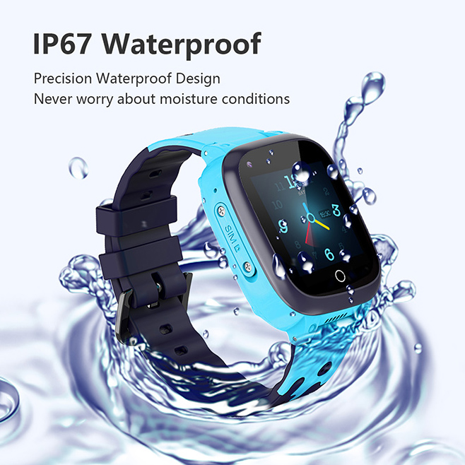 4G Body Temperature Waterproof Watch Smart Kids GPS Tracker 