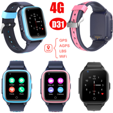 Factory Supply 4G IP67 Waterproof Android WiFi Kids Baby Security Smart Watch Child Children GPS Tracker with Video Call D31