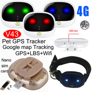 Factory Direct Supplied IP67 Waterproof Pets Tracking 4G LTE GPS Tracker with Large Battery Capacity V43