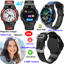 China High Quality 4G IP67 Waterproof Child Kids Security GPS Watch Tracker with Camera for Global Free Video Call D38