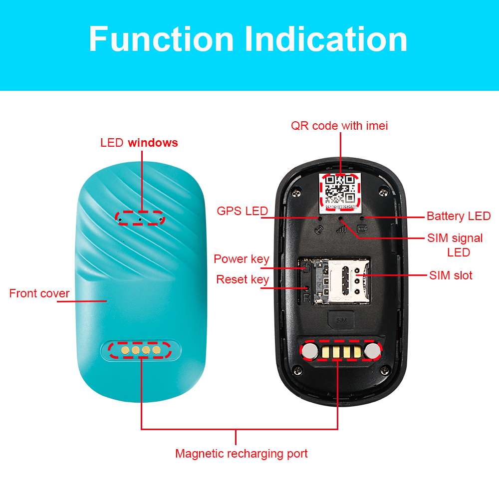 Waterproof pet tracker GPS 4G LTE animal tracking device with free mobile APP Y33