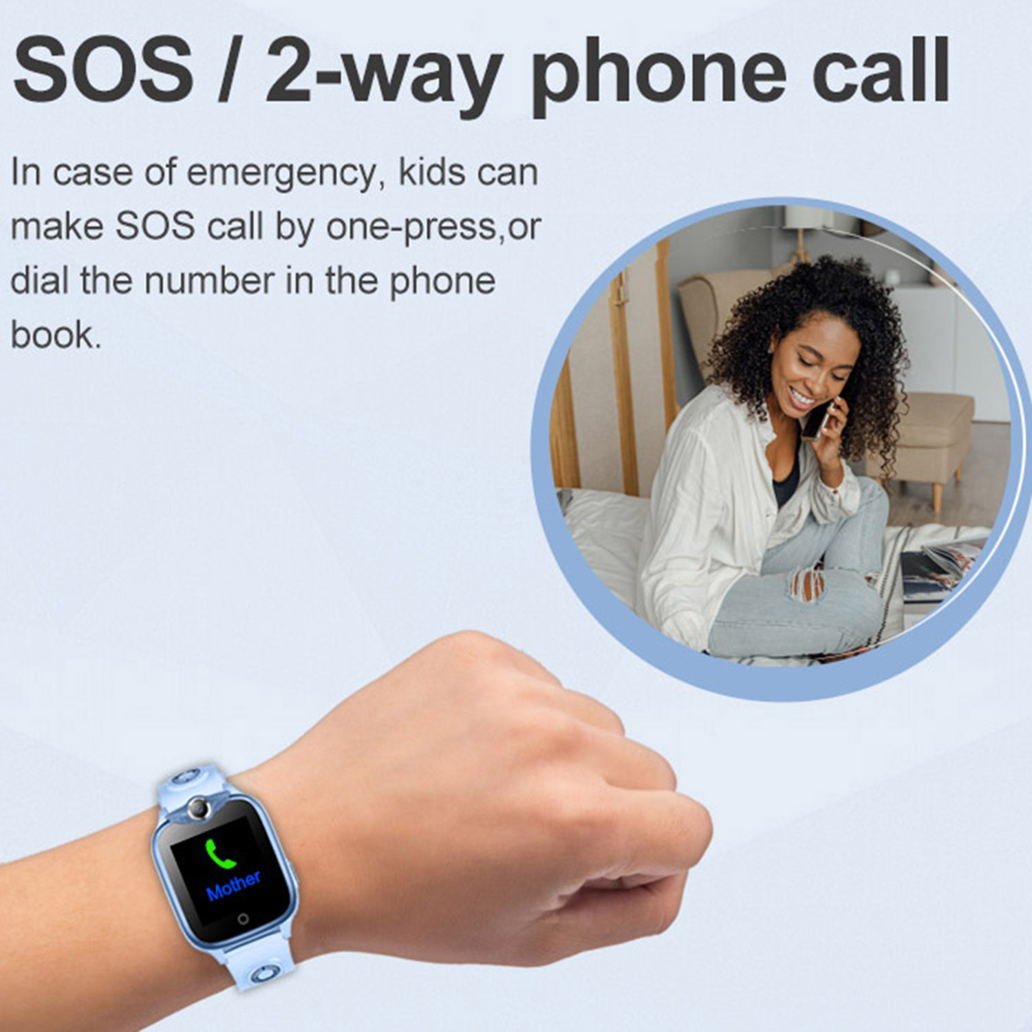 2022 GSM IP67 Waterproof Security Kids SOS Smart Watch GPS Tracker 