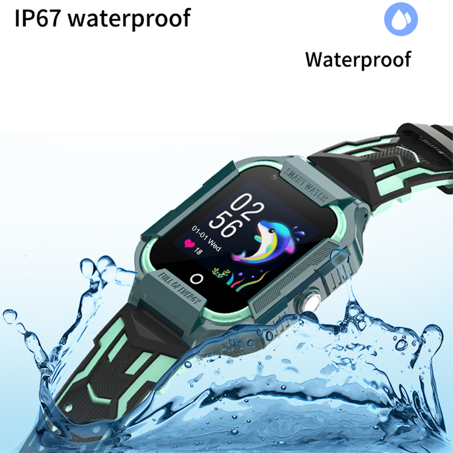 4G IP67 Waterproof GPS Smart watch for personal Security P41 