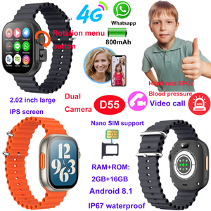 4G Wodoodporny inteligentny zegarek GPS dla dzieci D55