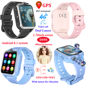 4G IP67 impermeable estudiantes ni&ntilde;os c&aacute;mara dual gps reloj D49S