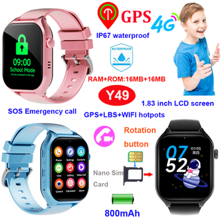Montre GPS pour enfants &agrave; contr&ocirc;le parental 4G Y49