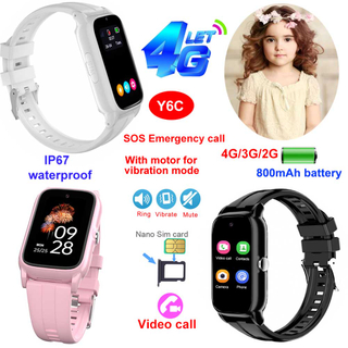 Smartwatch GPS per bambini 4G con contapassi e monitor del sonno in modalit&agrave; classe Y6C