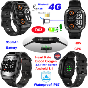 Orologio Bluetooth GPS intelligente mobile impermeabile IP67 fabbrica cinese 4G D63