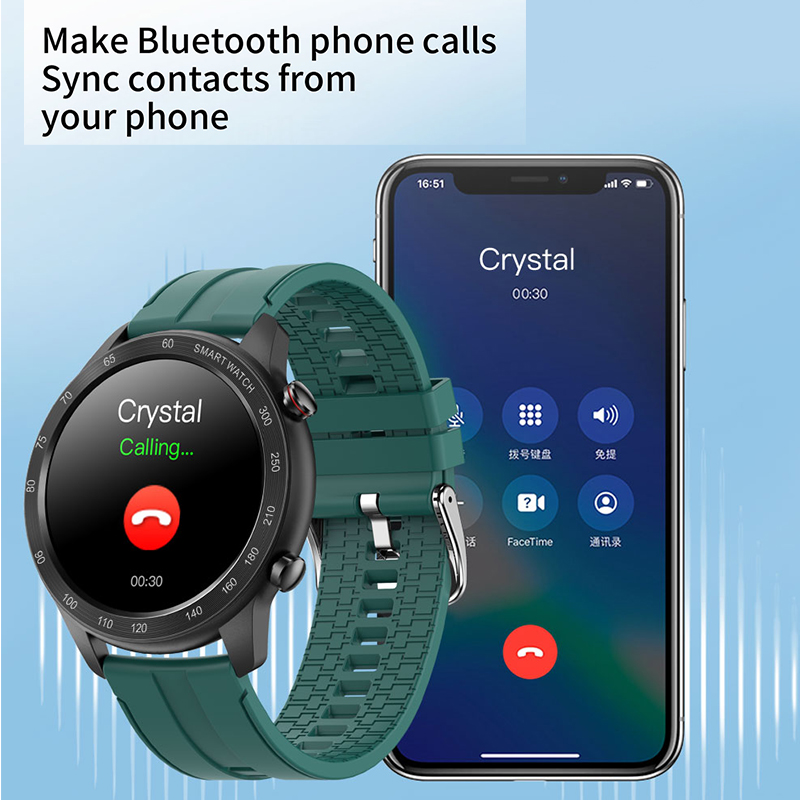 New IP68 Waterproof Blood pressure Monitoring Bluetooth Music Smart Watch