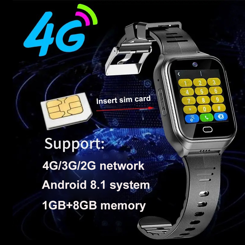 4G Elderly GPS tracker Watch with body temperature HR BP D45T