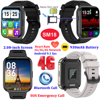  Bracelet Bluetooth intelligent 4G Android 9.1 avec appel d'urgence SOS SM18