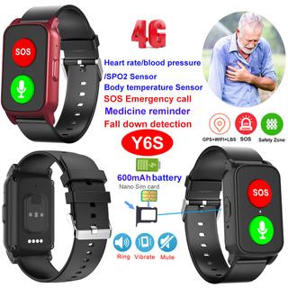 Bracelet de suivi GPS intelligent &eacute;tanche 4G IP67, avec d&eacute;tection de chute, Y6S