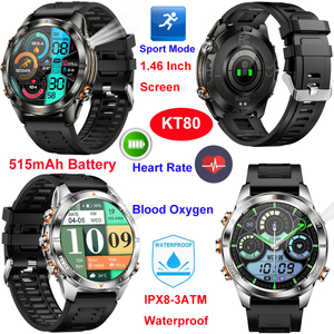 Wodoodporny inteligentny zegarek Bluetooth IPX8-3ATM z monitorowaniem tryb&oacute;w sportowych KT80