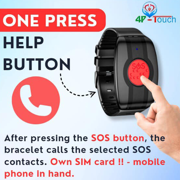 Bracciale GPS con frequenza cardiaca e SOS