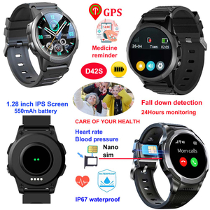 El perseguidor elegante mayor GPS del reloj de la prenda impermeable 4G IP67 con la llamada SOS alerta D42S