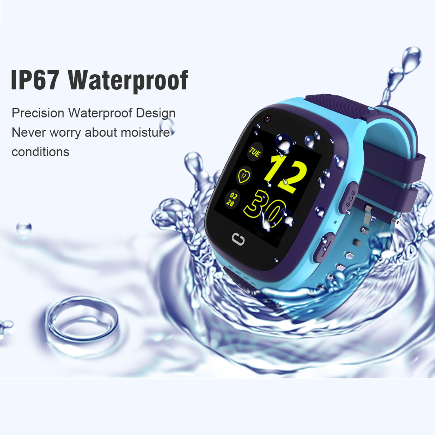 4G Waterproof safety Android Lady Kids Smart GPS Tracker watch 