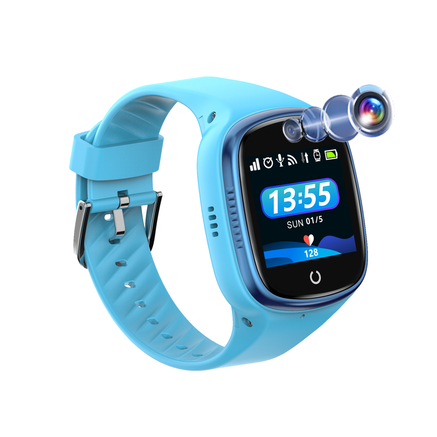 Fashion LTE IP67 Waterproof Video Call Student safety GPS Tracker Watch 