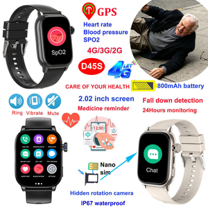 Traqueur GPS senior 4G avec surveillance du sommeil, fr&eacute;quence cardiaque BP SpO2 D45S