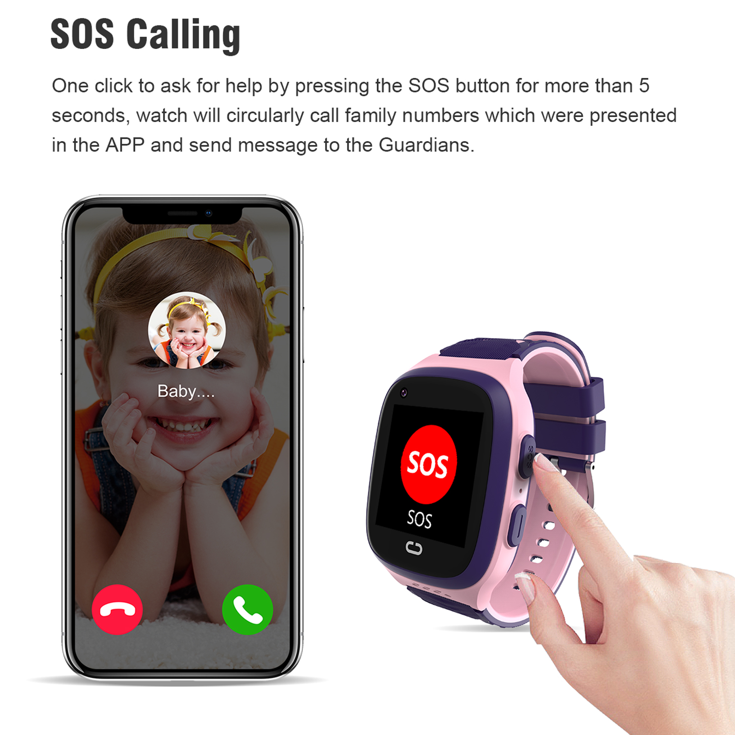 New launched 4G IP67 Waterproof safety Android Child Kids Smart GPS Tracker watch with free Global Video Call D58