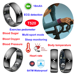 Anneau intelligent Bluetooth &eacute;tanche 5ATM avec ECG HR BP SPO2 T520