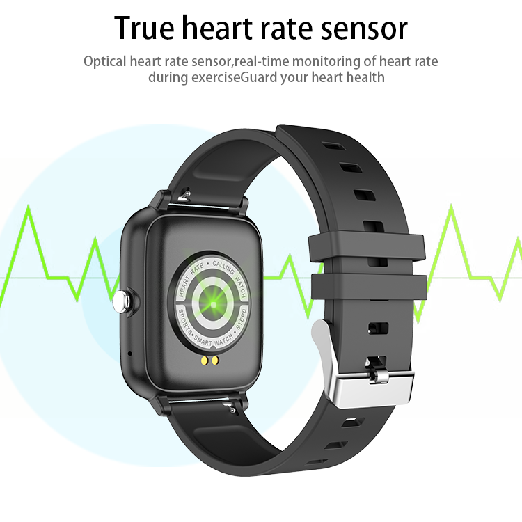 IP67 Precise Heart Rate Bpm SPO2 Monitoring Full Touch Screen Smart Sport Bracelet with Bt Call Bt Music P6