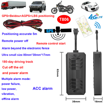 Top Quality 4G Remote Power off Live Tracking Device Mini Vehicle Car GPS Tracker with Engine Cut off Alarm T806
