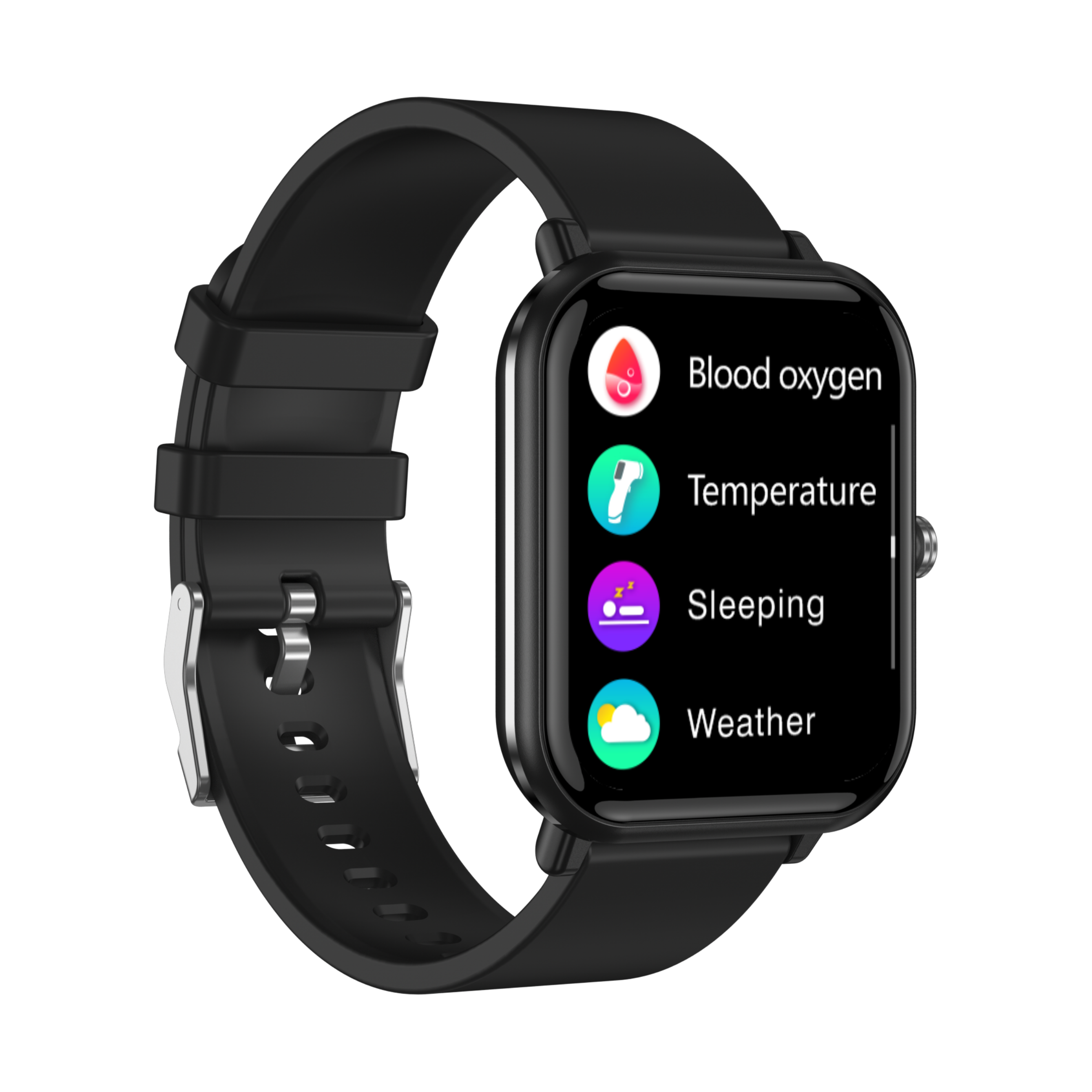 Hot Selling Amazon IP68 Waterproof Smart Watch with Heart Rate BP SPo2 Monitor for Health Management Q9PRO