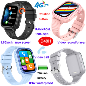 Grand &eacute;cran 4G &eacute;tanche appel vid&eacute;o enfants enfants montre GPS tracker D49H