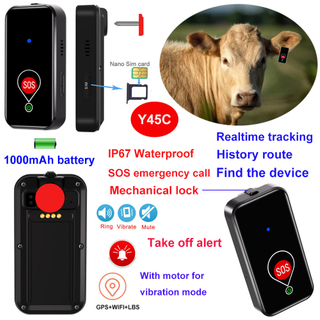 Mini rastreador gps para ganado 4G con alertas de geovalla 