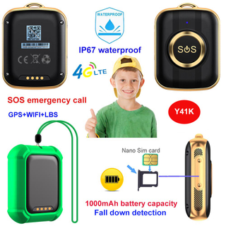Mini colgante con rastreador GPS para estudiantes 4G con modo de clase Geo-cerca Y41K