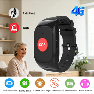 Smart Watch per adulti con monitoraggio sanitario del rilevamento cadute per chiamate di emergenza 
