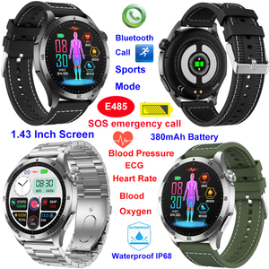 Pulsera bluetooth inteligente resistente al agua IP68 con monitor ECG HR BP E485