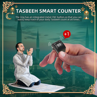 Bague de compteur de pri&egrave;re intelligente Qibla ZIKR, mode musulmane, tasbeeh 
