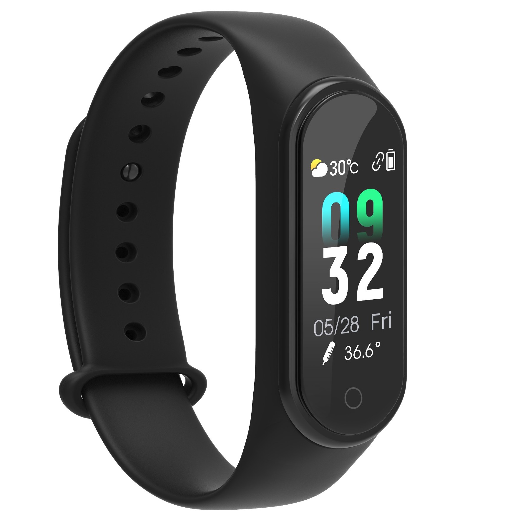 IP67 Waterproof Heart Rate SPO2 Monitoring Smart Wristband with Thermometer 