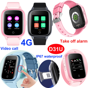 4G &eacute;tanche IP67 appel vid&eacute;o Android enfants GPS montre tracker D31U