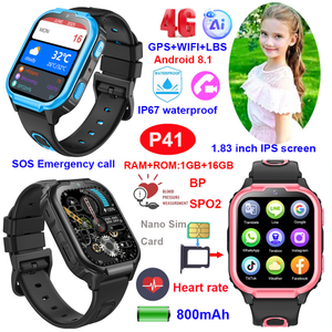 Reloj AI con rastreador GPS para ni&ntilde;os 4G con control parental, monitoreo de salud P41